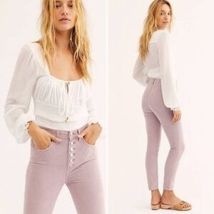 We the Free Sun Chaser Corduroy Skinny Pants Lilac Women’s Size 29 OB1067711 NWT